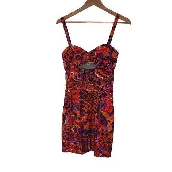 Mara Hoffman colorful tribal print mini silk dress - 4 - Picture 3 of 9